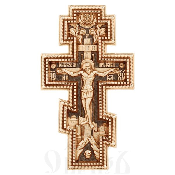 крест «распятие. молитва «да воскреснет бог», золото 585 проба красное (арт. 201.529-1)