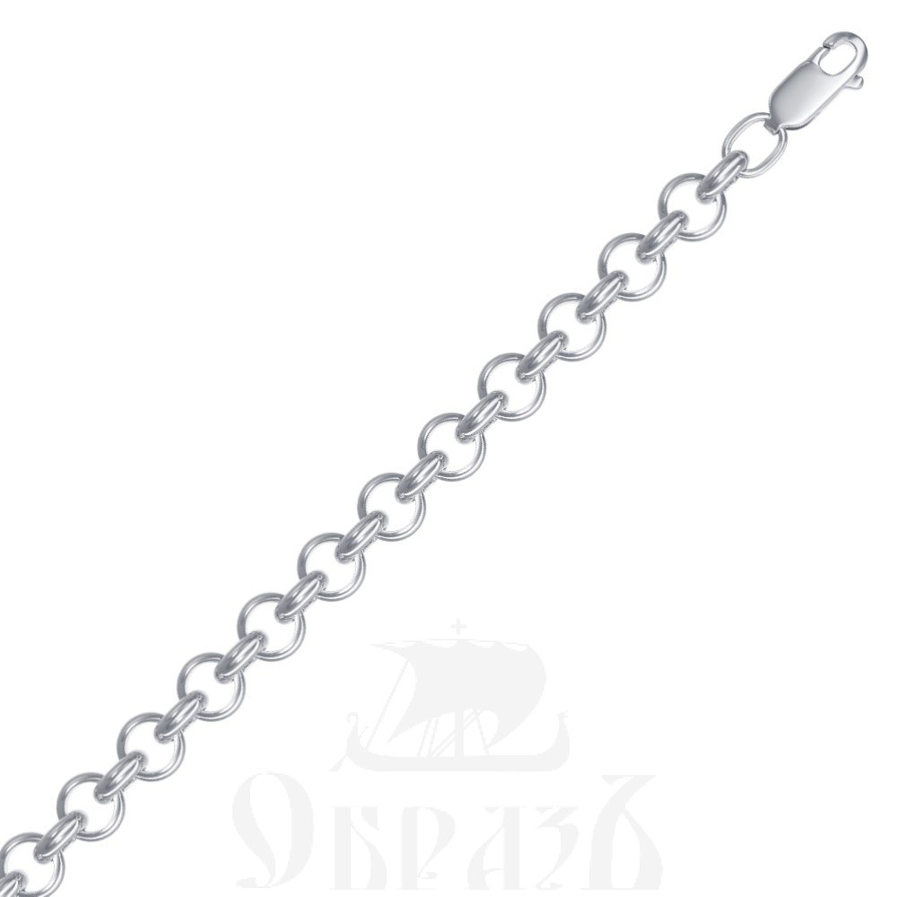 цепь плетение "тонда" (chopard, шопард) серебро 925 пробы с родиевым покрытием (арт. нц 22-277-3 d1,00)